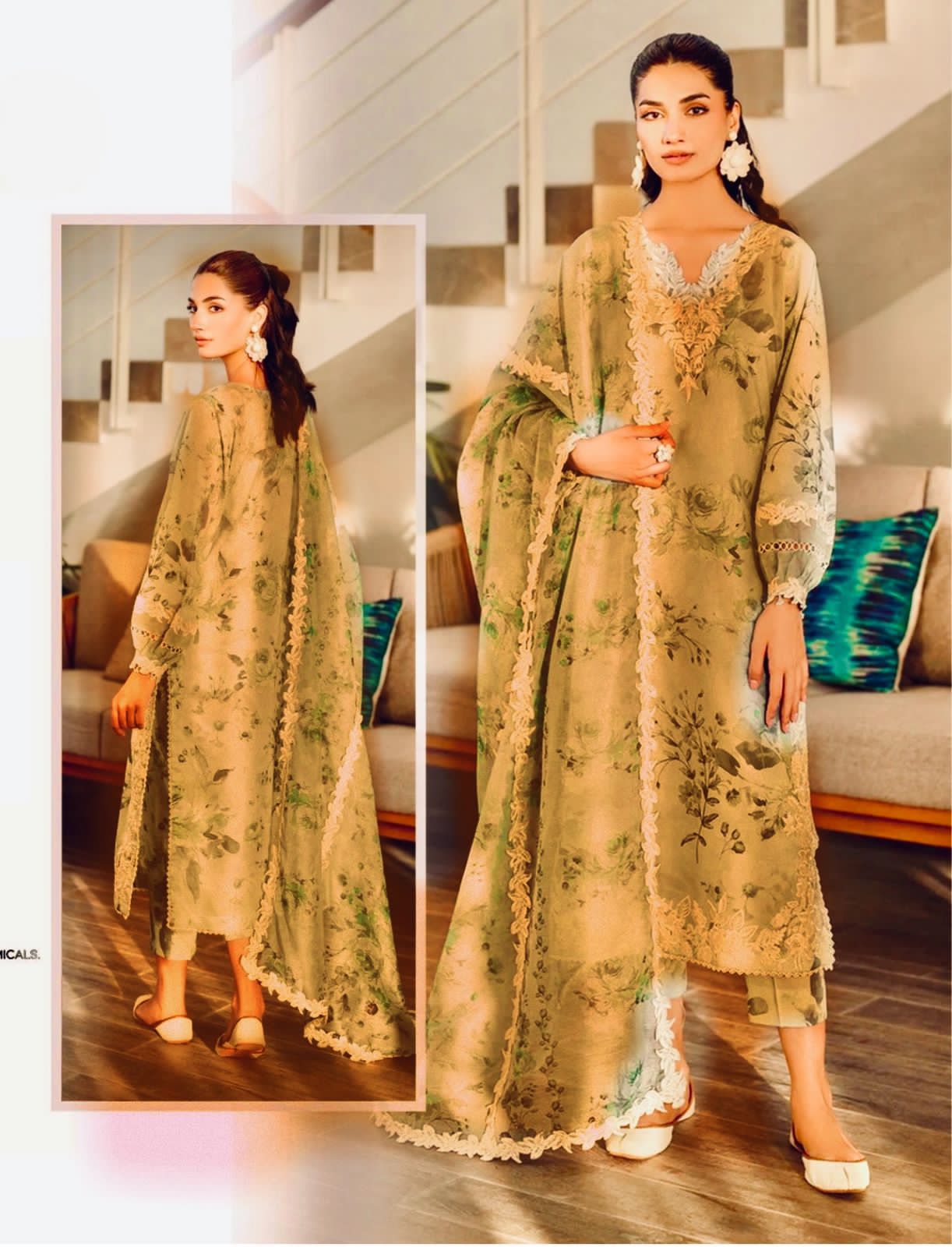 BAROOQUE 3-Piece Chikankari Lawn Suit | Summer Collection with Cutwork Dupatta & Emb Patches