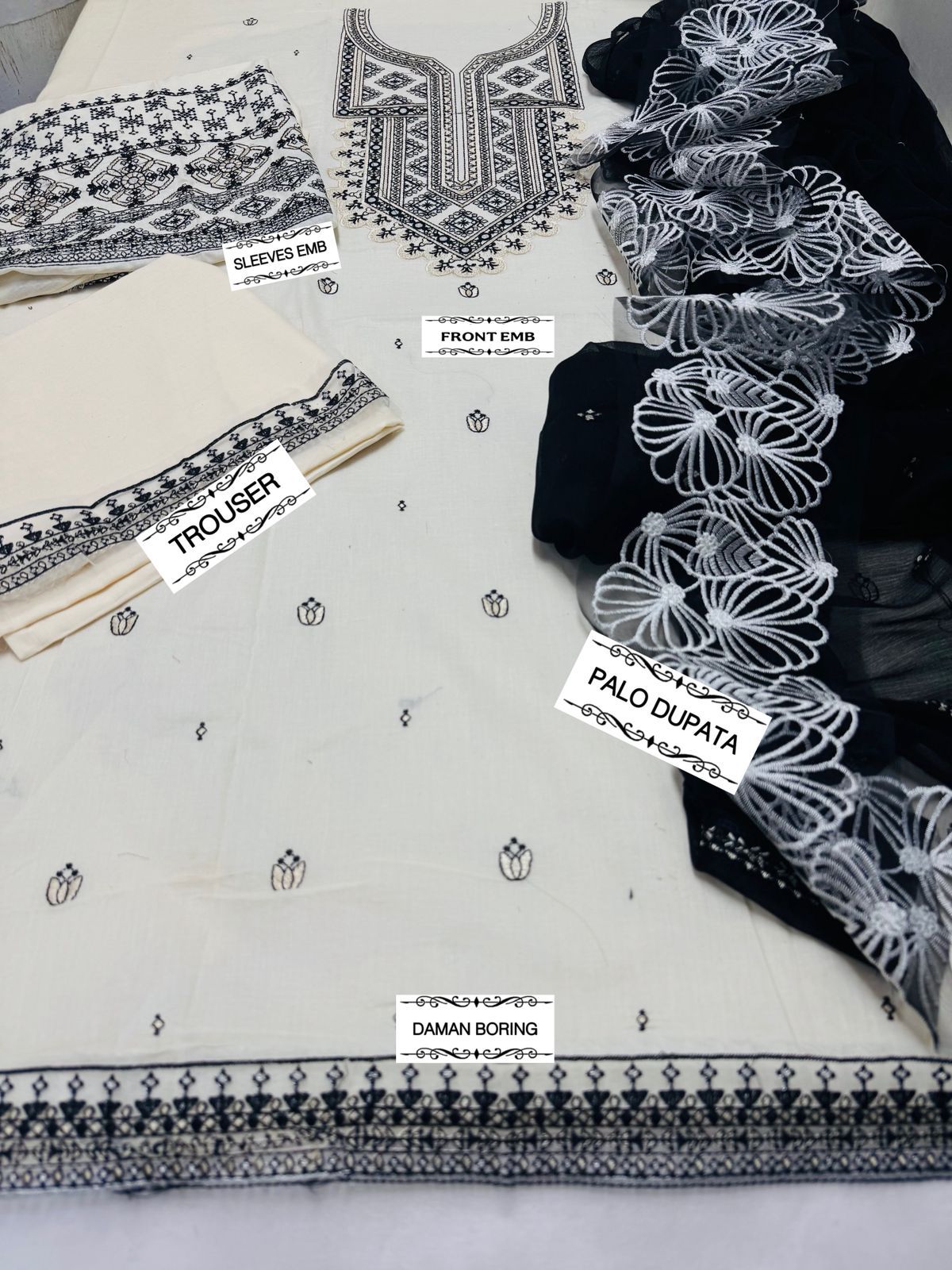 ALLYS 3-Piece Heavy Embroidered Lawn Suit | Fancy Summer Collection with Bamber Chiffon Dupatta